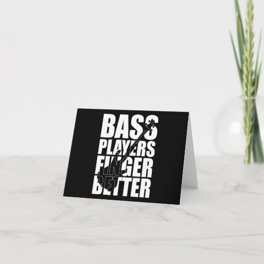 Bass players fingers better サンキューカード (正面)