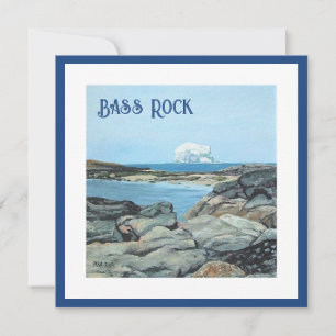 Bass Rock, North Berwick, bonnie Scotland 素晴らし art シーズンカード