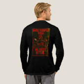 Bass Temple Yoga：ベロシティー儀式 – Redline Edition トライブレンドＴシャツ (背面全体)