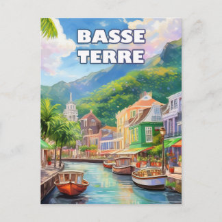 Basse-Terre, setting of waves ポストカード