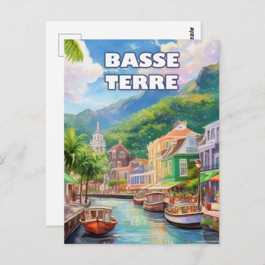 Basse-Terre, setting of waves ポストカード (正面/裏面)