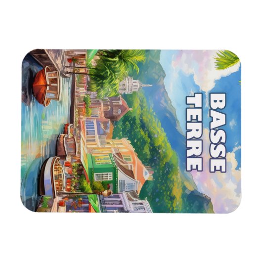 Basse-Terre, setting of waves マグネット (横)