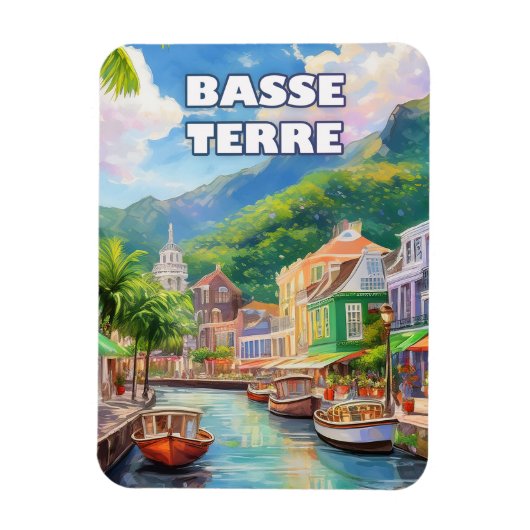 Basse-Terre, setting of waves マグネット (縦)