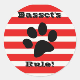 Bassetのルールステッカー ラウンドシール