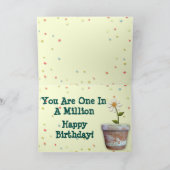 Bassetを使用した「You Are One In A Million」誕生日・カード カード (内部)