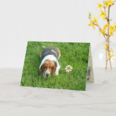 Bassetを使用した「You Are One In A Million」誕生日・カード カード (黄色い花)