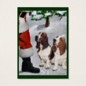 Bassetハウンドクリスマスギフト名タグ (裏面)