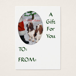 Bassetハウンドクリスマスギフト名タグ
