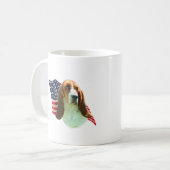 Bassetハウンドフラグ コーヒーマグカップ (正面左)