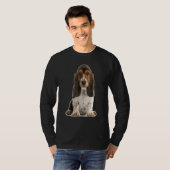 Bassetハウンド写真犬のオーナー恋人BassetハウンドPr Tシャツ (正面フル)