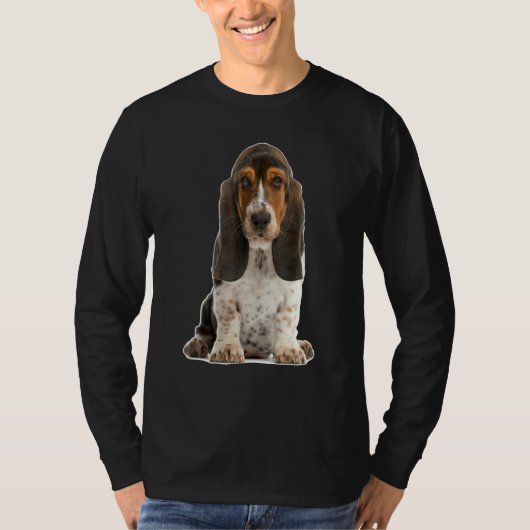 Bassetハウンド写真犬のオーナー恋人BassetハウンドPr Tシャツ (正面)