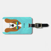 Bassetハウンド荷物タグ ラゲッジタグ (正面横)