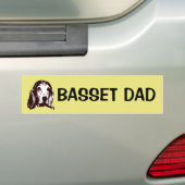 Bassetパパ バンパーステッカー (車上)