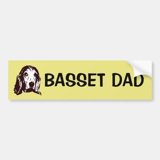 Bassetパパ バンパーステッカー (正面)