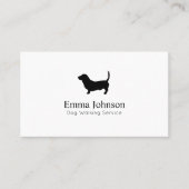 Bassetロゴモダンドッグ歩く名刺 名刺 (正面)