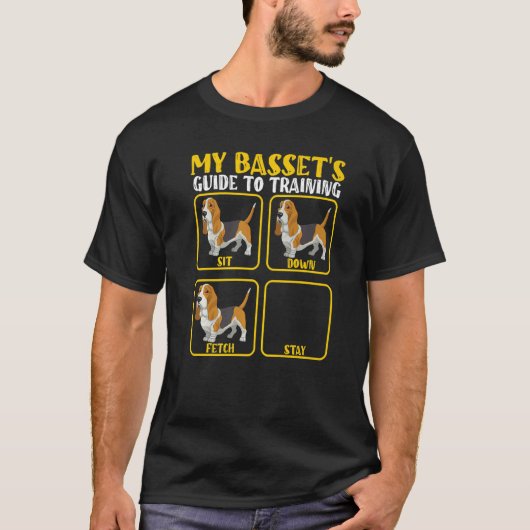 basset dog basset oundトレーニングガイド tシャツ (正面)