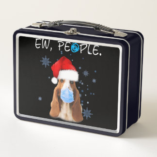 Basset Dog Lover|バセットハウンド着用マスク メタルランチボックス