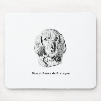 Basset Fauve deブルターニュDrawing マウスパッド