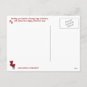 Basset Houndあなたがメール得パピーハグバレンタイン シーズンポストカード (裏面)