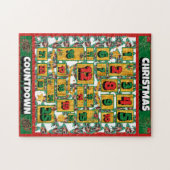 Basset Houndカウントダウンクリスマスアドベントカレンダー ジグソーパズル (横)