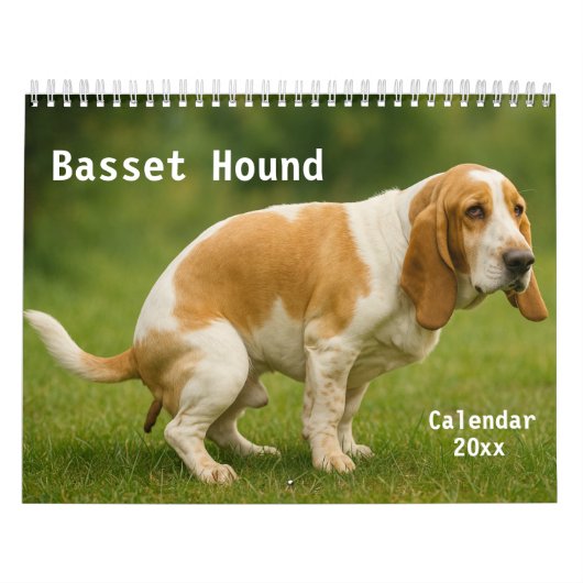 Basset Houndカレンダー2026 カレンダー (カバー)
