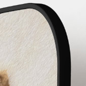 Basset Hound'絵画s – かわいいオリジナルドッグアートピック ピックルボールラケット (左詳細)