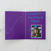 Basset Hound誕生日カード(ウィザード付き) カード (内部)