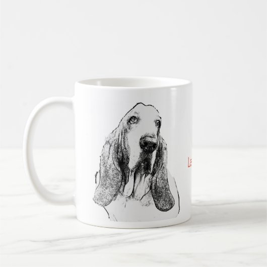 Basset hound コーヒーマグカップ (左)