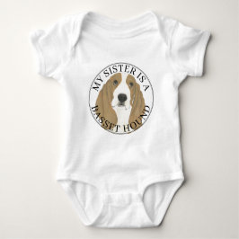 Basset Hound Big Sister ベビーボディスーツ
