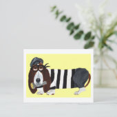 Basset Hound Burglar ポストカード (スタンド正面)