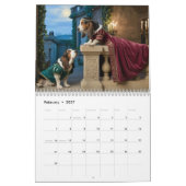 Basset Hound Calendar カレンダー (2月 2027)
