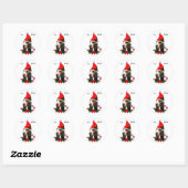 Basset Hound Christmas Gift宛:, FROM: ラウンドシール (シート)
