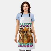 Basset Hound Copy エプロン (着用した状態)