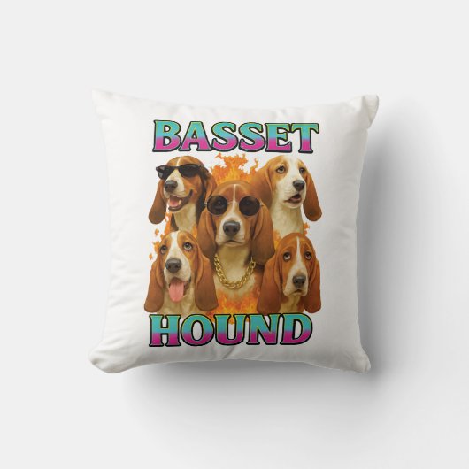 Basset Hound Copy クッション (正面)