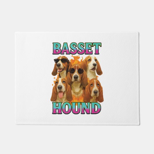 Basset Hound Copy ドアマット (正面)