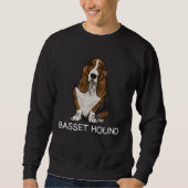 Basset Hound Crazy Dog スウェットシャツ (正面)