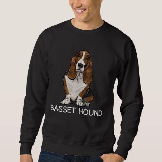 Basset Hound Crazy Dog スウェットシャツ (正面)