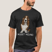 Basset Hound Crazy Dog Tシャツ (正面)