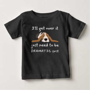 Basset Hound Dog Bする必要があるだけ乗り越える ベビーTシャツ