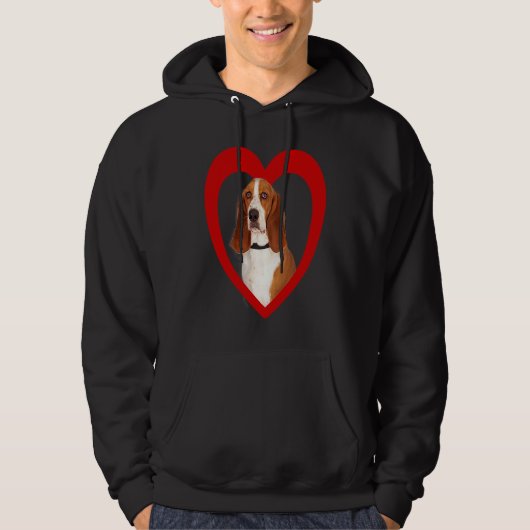 Basset Hound  Dog Heart  Basset Hound パーカ (正面)