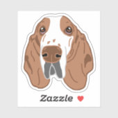 Basset Hound Dog Mom Mug シール (シート)