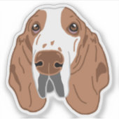 Basset Hound Dog Mom Mug シール (正面)