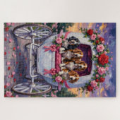 Basset Hound Dog Valentine's Day  ジグソーパズル (横)