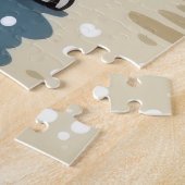 Basset Hound Dogs Christmas Snow Holiday ジグソーパズル (側面)