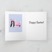 Basset Hound Easter Bunny シーズンカード (内部)