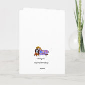 Basset Hound Easter Bunny シーズンカード (裏面)