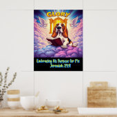 Basset Hound Embracing His Purpose For Me ポスター (キッチン)