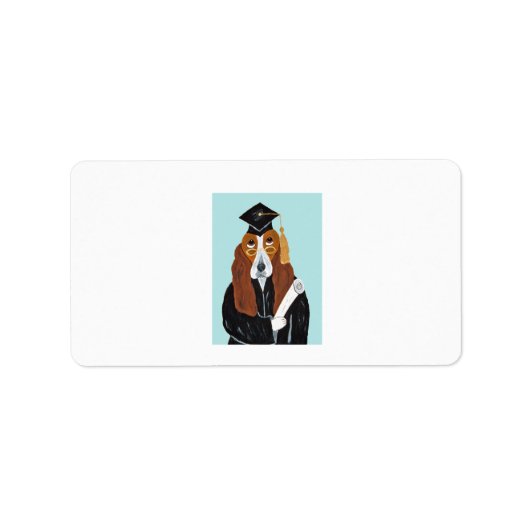 Basset Hound Graduate ラベル (正面)