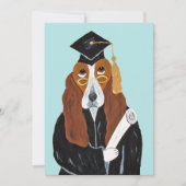 Basset Hound Graduate 招待状 (正面)
