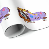 Basset Hound in PJs with teddy bear ラッピングペーパー (ロールコーナー)